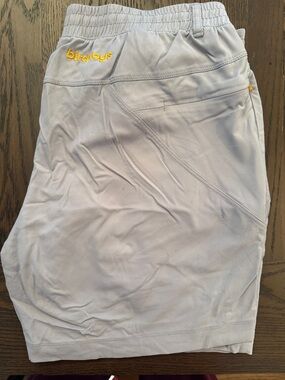 Birddogs Light Gray Shorts with Yellow Logo Accent